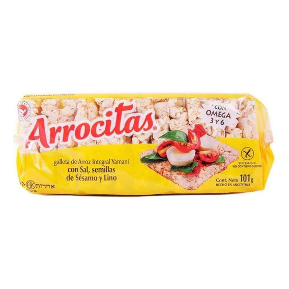 Galletitas Arrocitas Con Sal Sesamo Lino 101g S/ Tacc Kosher