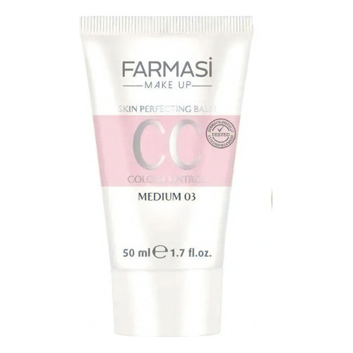 Base de maquillaje Farmasi CC Cream Color Control Perfecting Balm tono  02 clara a media crema - 50mL 50g