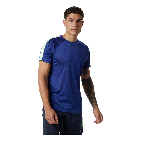 Remera New Balance De Hombre - Printed Fast Fli - Mt21244vb1