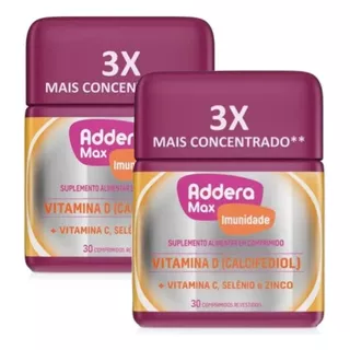 Kit 2 Addera Max Imunidade 30 Comprimidos