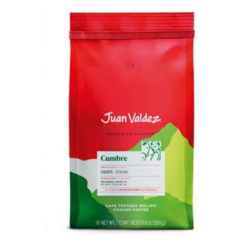 Cafe Juan Valdez  Premium Cumbre Molido 250 G 100% Colombia