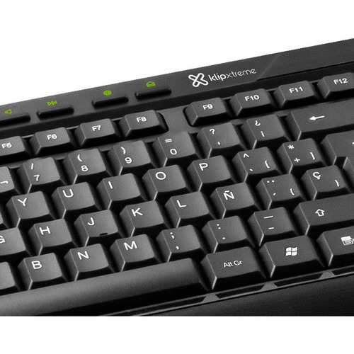 Teclado + Mouse Klip Xtreme Kck-251s Usb Combo Español Color del teclado Negro Idioma Español Latinoamérica