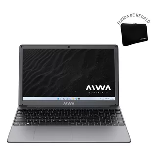 Notebook Core I3 Aiwa 15.6  256gb 8gb Ram Win 11 + Funda Color Gris