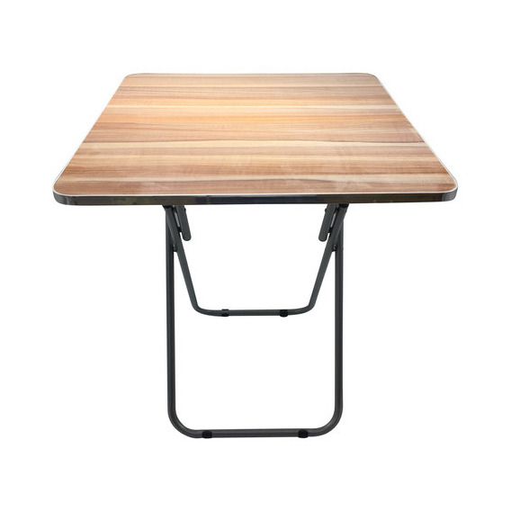 Mesa Plegable Cuadrada De Hierro Y Madera