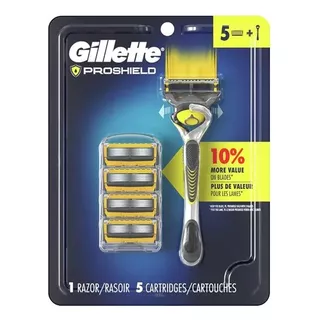 Gillette Proshield Afeitadora Con (5) Repuesto 100% Original