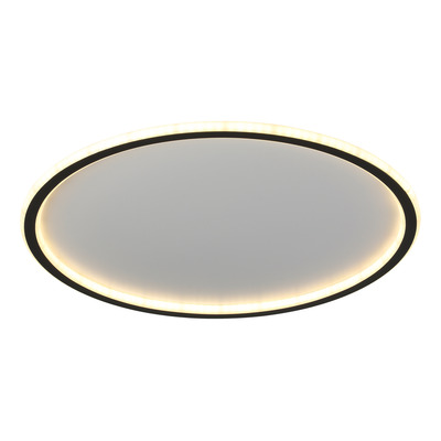 Plafon Led Moderno Borde Negro Redondo L9160 40cm Mks 