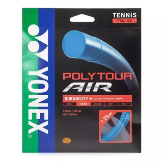 Corda Yonex Poly Tour Air 16l 1.25mm Durabilidade E Controle Cor Azul Espessura 1.25 Mm