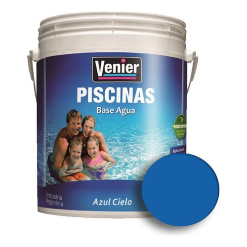 Pintura Piletas Piscina Al Agua Venier 4lt - Prestigio