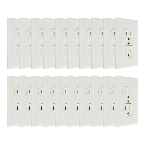 20 Contactos Dúplex Con-x Con Tapa 125 V~ 15 A Mayoreo