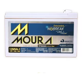 Bateria Estacionária Nobreak Alarme 7ah 12v Moura