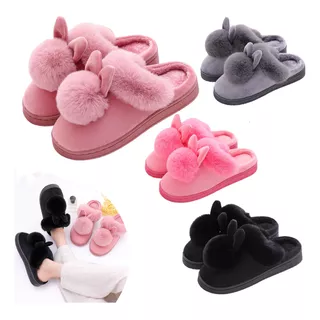 Pantuflas Babuchas Para Dama De Alta Calidad Diseño Conejo