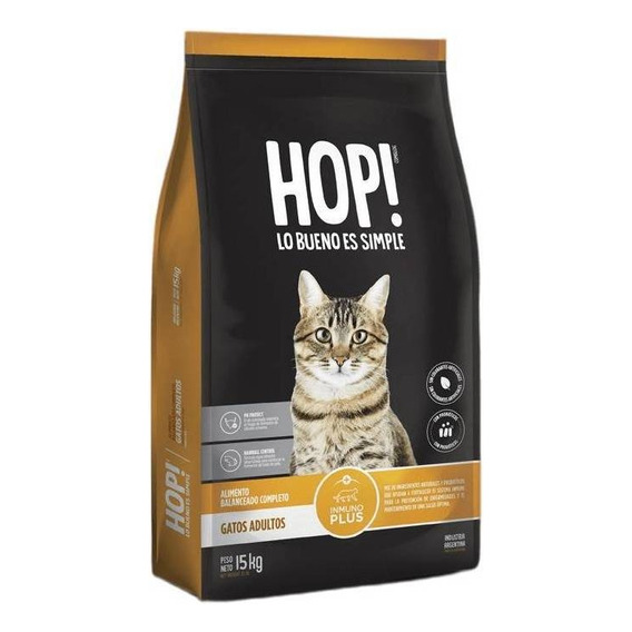 Alimento Hop! para gato adulto en bolsa de 15 kg