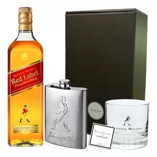 Regalo Whisky Johnnie Walker Red Label 1l + Petaca + Vaso