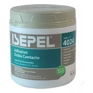 Adhesivo Ecologico 2 Kg 4024 Pegamento Doble Contacto Isepel Para Pisos Vinilicos