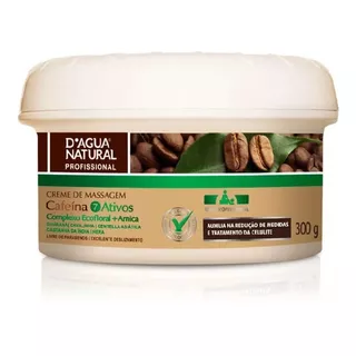 Creme De Massagem Cafeína 7 Ativos 300g Dagua Natural