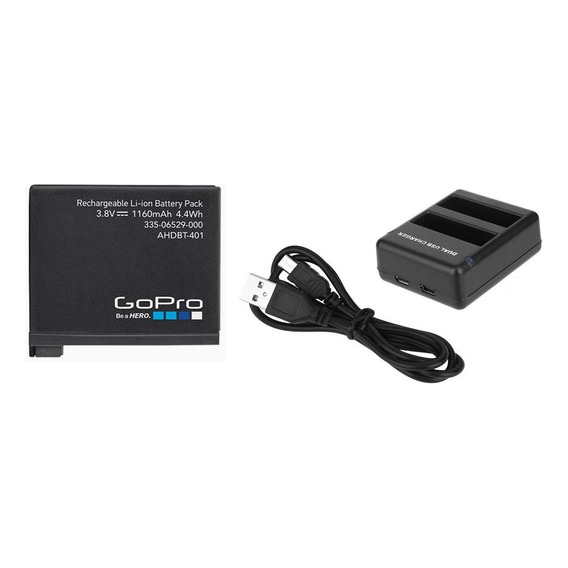 Cargador Go Pro 4 + Bateria Gopro Hero 4 Ahdbt-401 Camaras