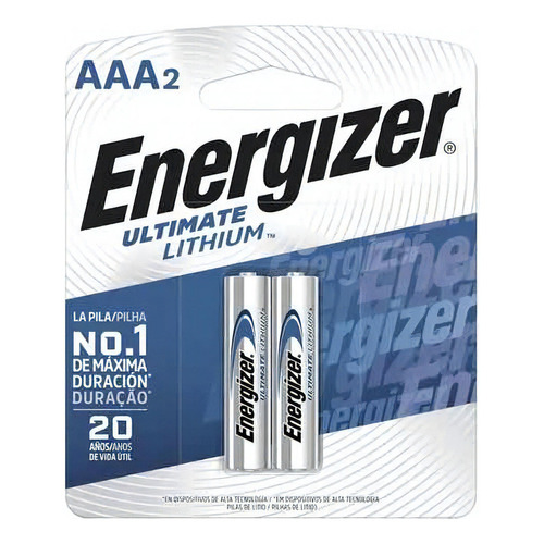 Energizer Ultimate Lithium l92 AAA cilíndrica - blister 2 unidades