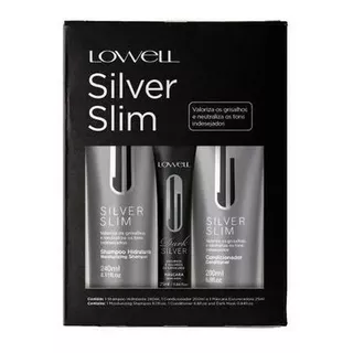 Lowell Kit Matizador Silver Slim Dark Shampoo Condic Máscara