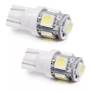 2x Lampada Pingo / Par T10 5 Led Automotiva + Nfe