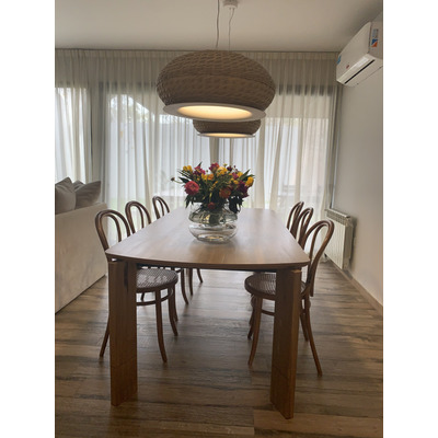 Lampara Colgante Led Valle L Tejido Natural Bl 78cm Mmo