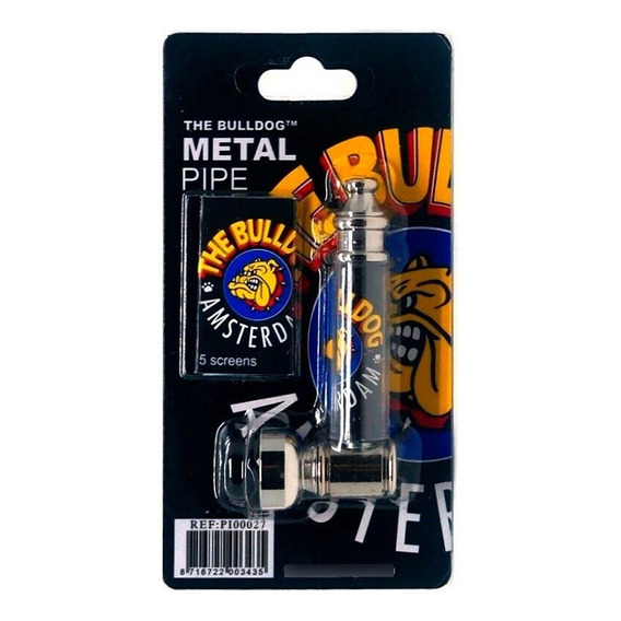 Kit Cachimbo Metal The Bulldog + 5 Anti Residuos