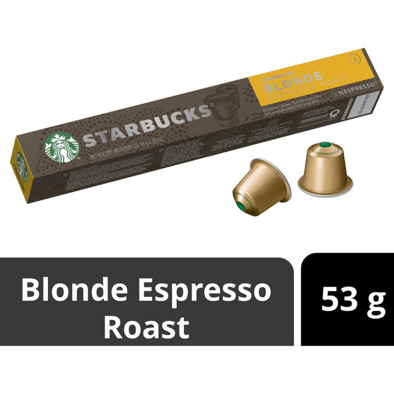 Cápsula De Café Starbucks By Nespresso Café Blonded Espresso Roasted Con 10 Cápsulas De 5.3g