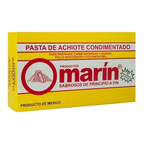 Pasta Para Achiote Artesanal Marca Marín 110g Yucateco