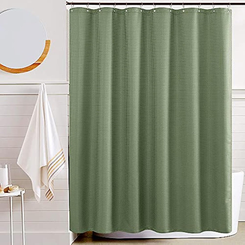 Cortinas De Baño Cortina De Ducha De Tela Verde 69.7 X 71.7