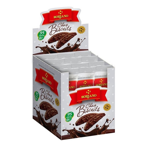 ! Caja 12 Biscuits Soriano Galletitas Bañadas Chocolate