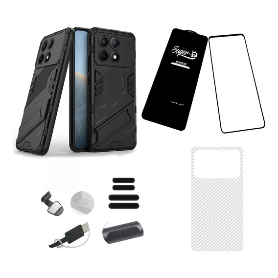 9 Pack Funda Punk Case Poco X6 Pro Con Accesorios Protector