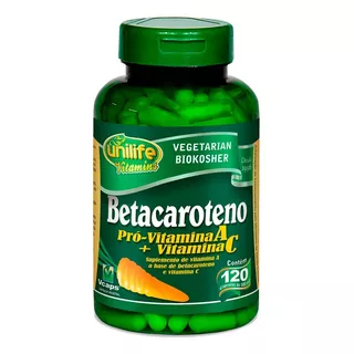 Betacaroteno 120 Cápsulas 500mg Unilife
