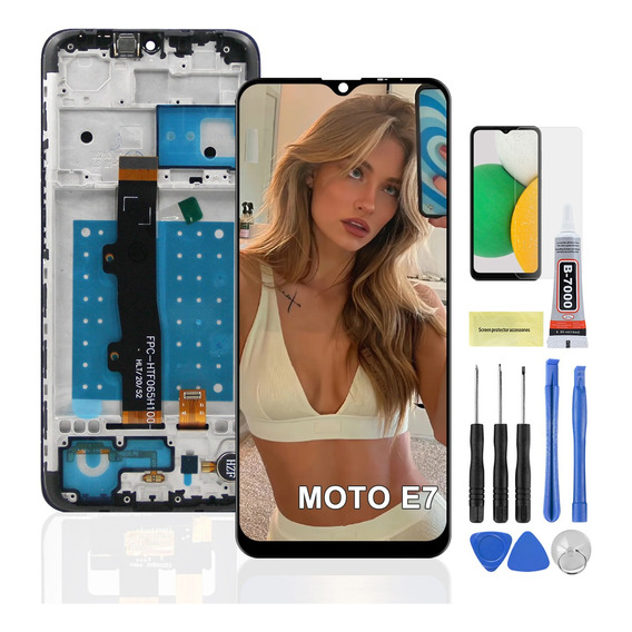 Pantalla Display Para Moto E7 Xt2095-1 Con Marco Original