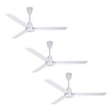 Paquete De 3 Ventiladores Copacabana Il, Blanco, 3 Aspas. Color De La Estructura Blanco Color De Las Aspas Blanco Diámetro 142 Cm Frecuencia 60 Hz Material De Las Aspas Lamina