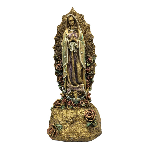 Virgen De Guadalupe Sobre Piedra 36cm