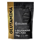 L-glutamina 1kg 100% Pura Soldiers Nutrition Sachê Sem Sabor