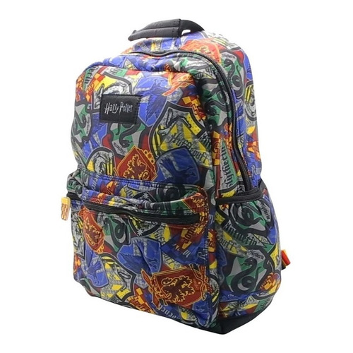 Mochila Cresko 18 Espalda Harry Potter Parches Color Negro Diseño de la tela Estampado