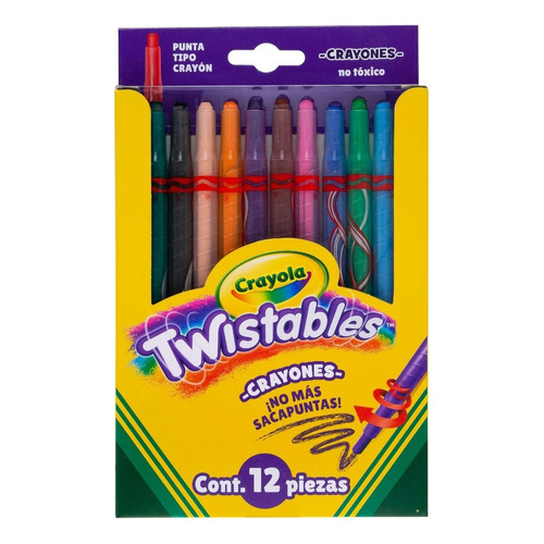 Crayones Crayola Twistables 12 Piezas Punta Tipo Crayón