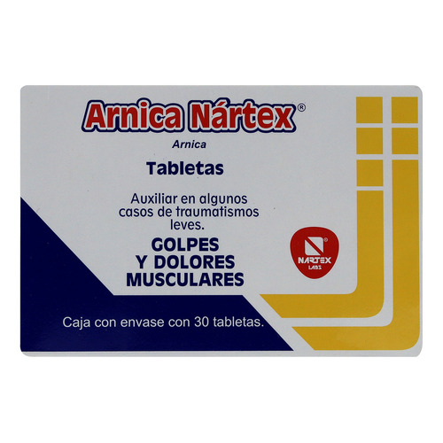 Árnica Montana Nartex Tabletas Auxiliar Dolores Musculares
