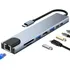 Adaptador Hub Usb-c 8n1 Hdmi Usb 3.0 Micro Sd Rj45 + Aliment