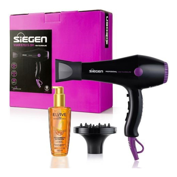 Pack Siegen: Secador De Pelo 2000w + Oleo Ext Elvive 100ml