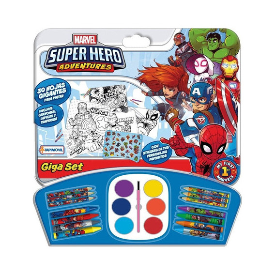 Super Hero Adventures Juego De Arte Y Dibujo Con Stickers