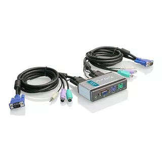 Switch Kvm 2puertos Ps/2 D-link +puerto De Audio Kvm-121