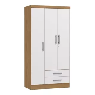 Closet Yardas 3 Puertas 2 Cajones Modelo S443 Bco Carvalle Color Blanco