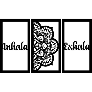 Cuadro Inhala Exala Mandala Calado  Mdf L28