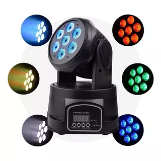 Cabezal Movil 7 Led X 12w Rgbw Robotico Dmx 13 Canales Dj