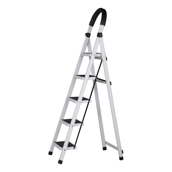 Escalera Tubular Plegable Taburete Acero 5 Escalones Ry-m5 K