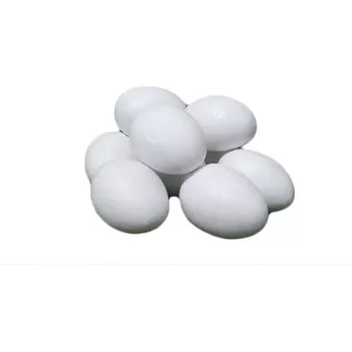 Ovos Brancos Decorativos Em Cerâmica 12 Unidades 
