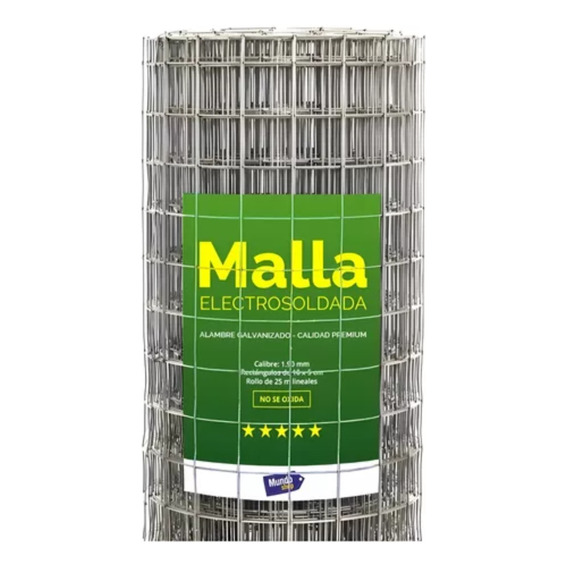 Tejido Malla Electrosoldada Galvanizada Rollo 1.20 X 20 Mts 