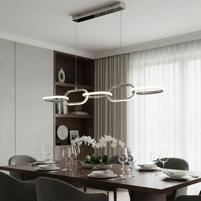 Colgante Led Moderno Nube 30w Calido|frio|neutro Cromo Cromo