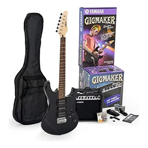 Pack Yamaha Guitarra Electrica Egr121 Ampli Accesorios Funda Color Negro Orientación De La Mano Diestro